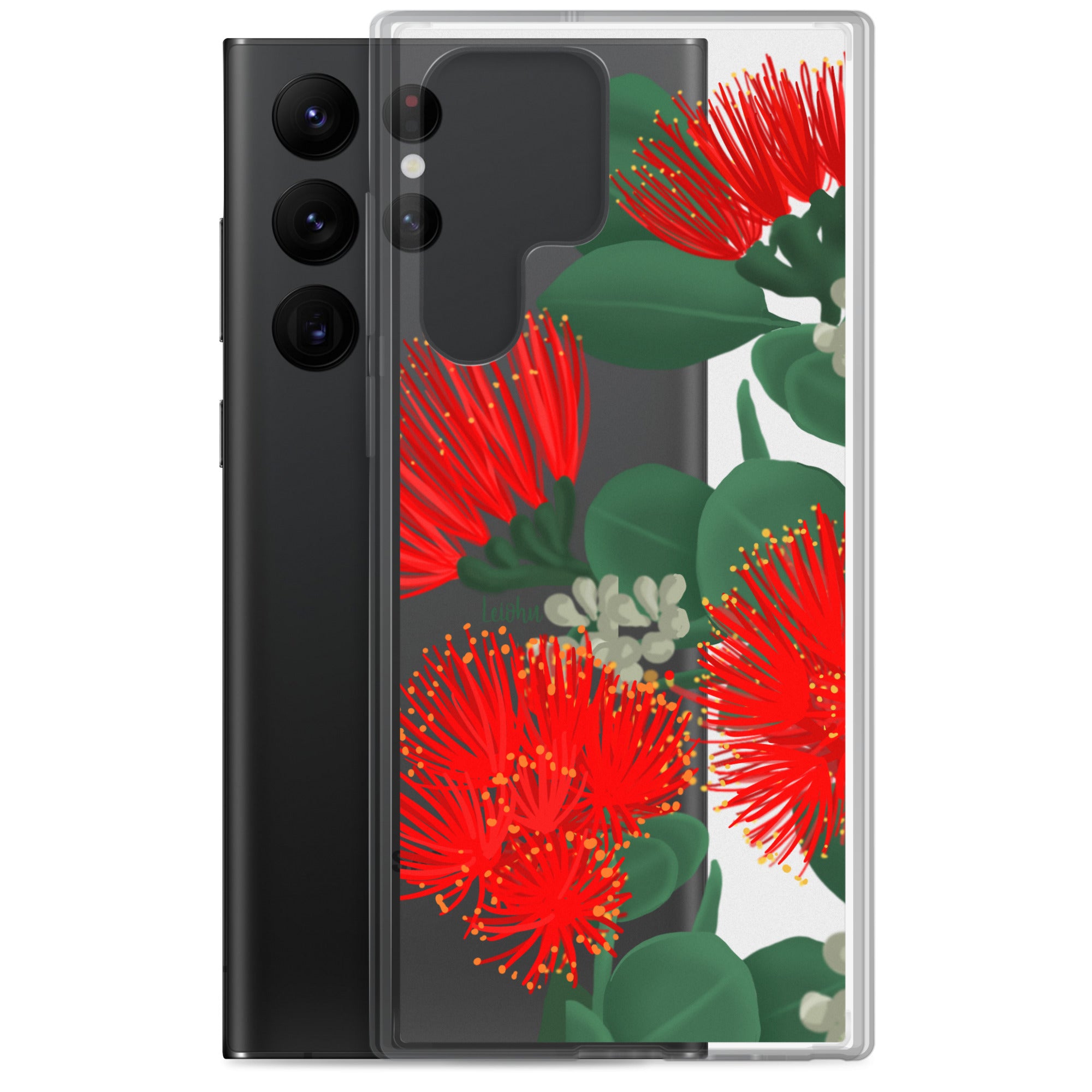 Ōhi'a Lehua - Clear Case for Samsung® - LEIOHU DESIGNS