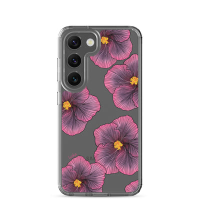 Sunset Hibiscus - Clear Case for Samsung®