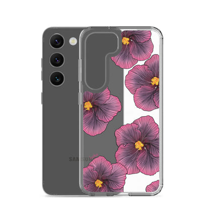 Sunset Hibiscus - Clear Case for Samsung®