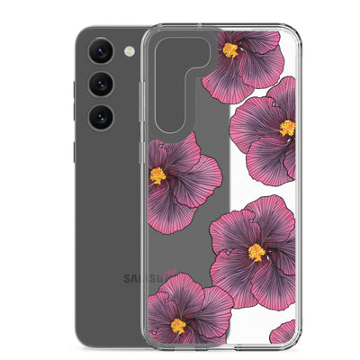 Sunset Hibiscus - Clear Case for Samsung®