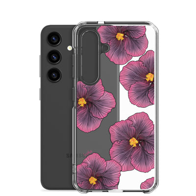 Sunset Hibiscus - Clear Case for Samsung®