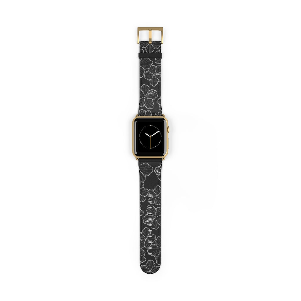 Hibiscus - 'Ele'ele - Apple Watch Band - LEIOHU DESIGNS