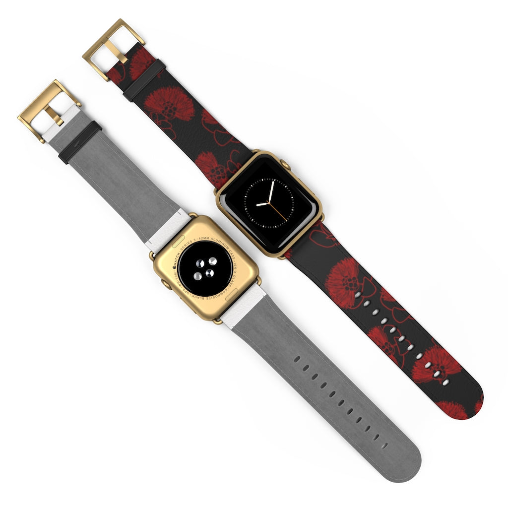 Ohia Lehua - Eleele - Apple Watch Band - LEIOHU DESIGNS