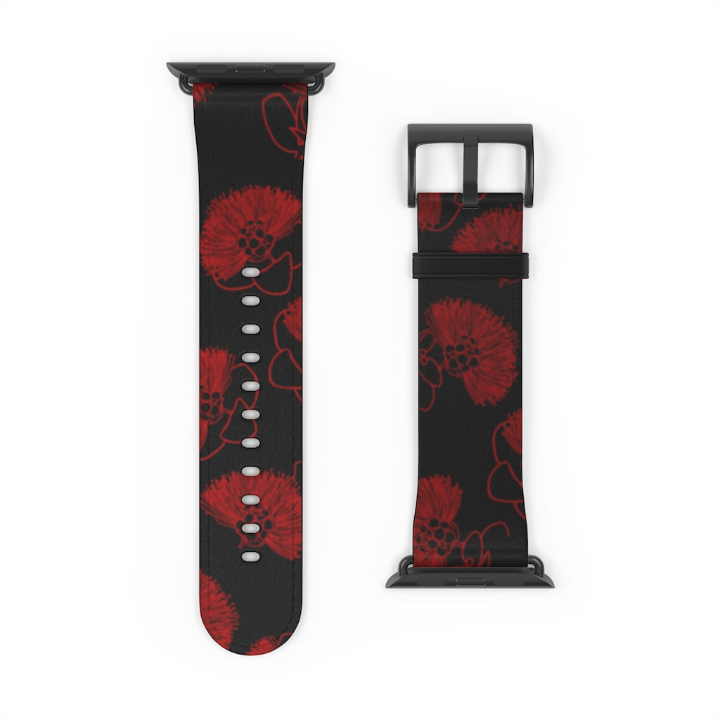 Ohia Lehua - Eleele - Apple Watch Band - LEIOHU DESIGNS