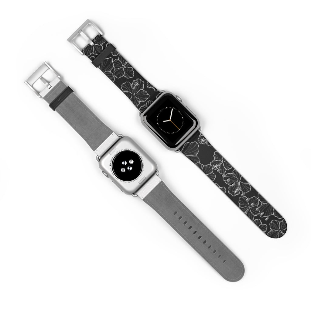 Hibiscus - 'Ele'ele - Apple Watch Band - LEIOHU DESIGNS