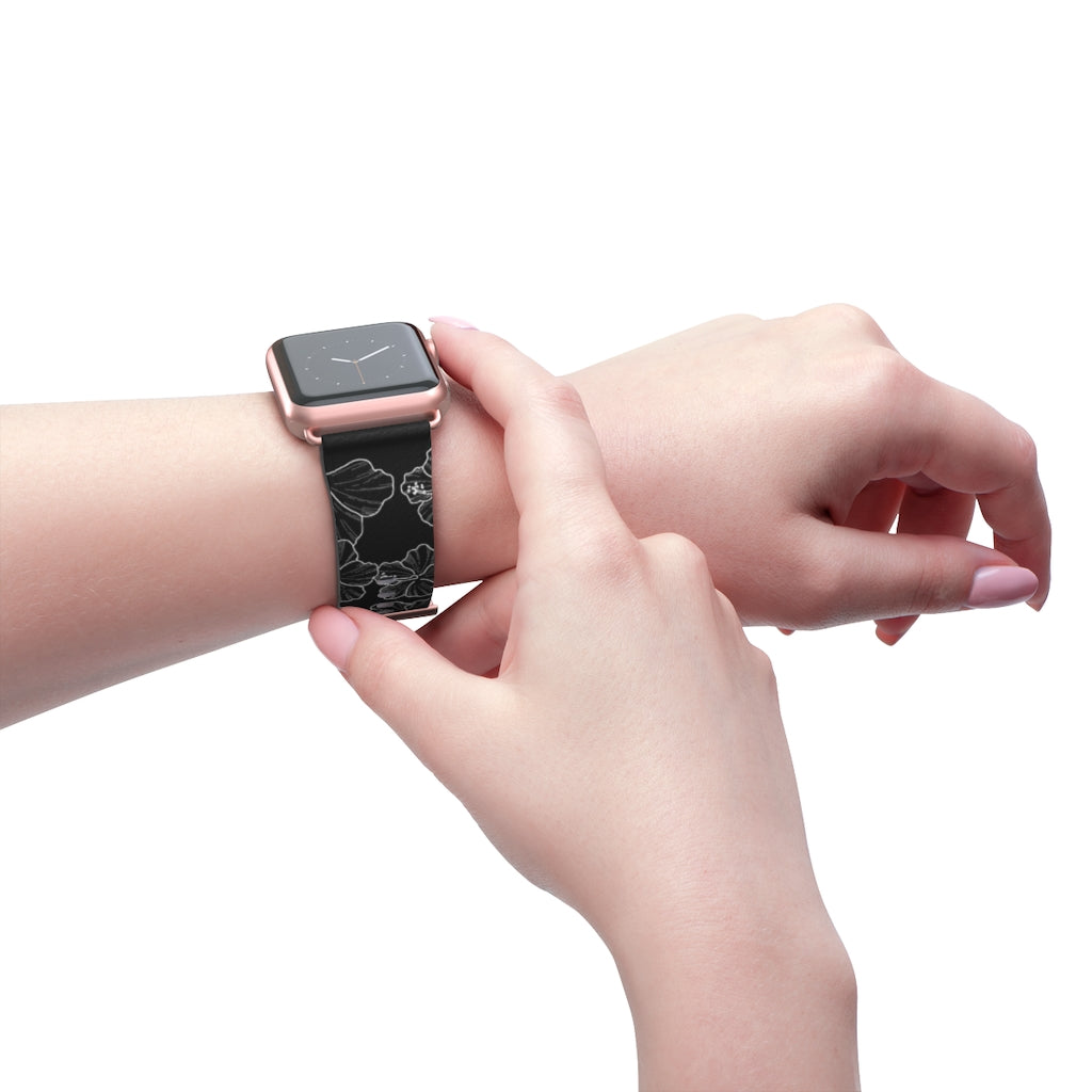 Hibiscus - 'Ele'ele - Apple Watch Band – LEIOHU DESIGNS