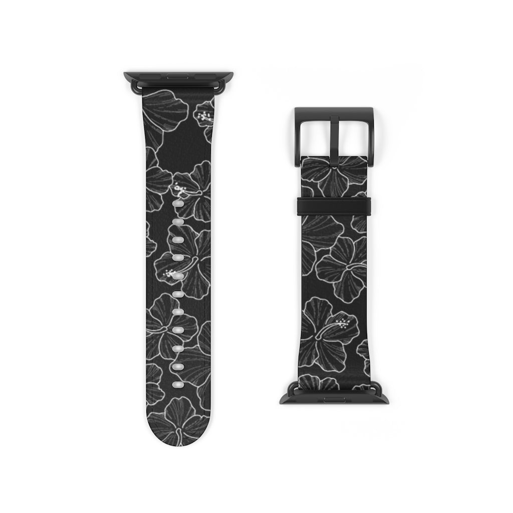 Hibiscus - 'Ele'ele - Apple Watch Band - LEIOHU DESIGNS