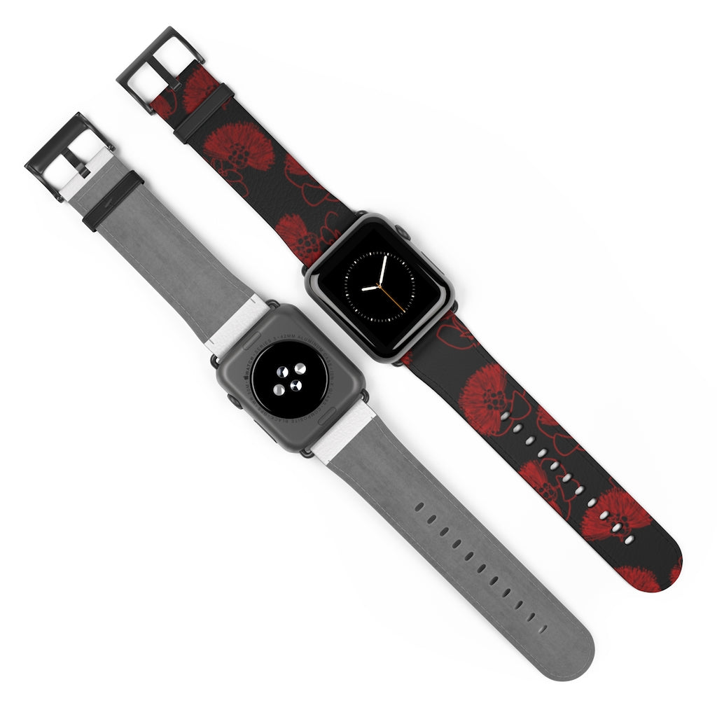 Ohia Lehua - Eleele - Apple Watch Band - LEIOHU DESIGNS