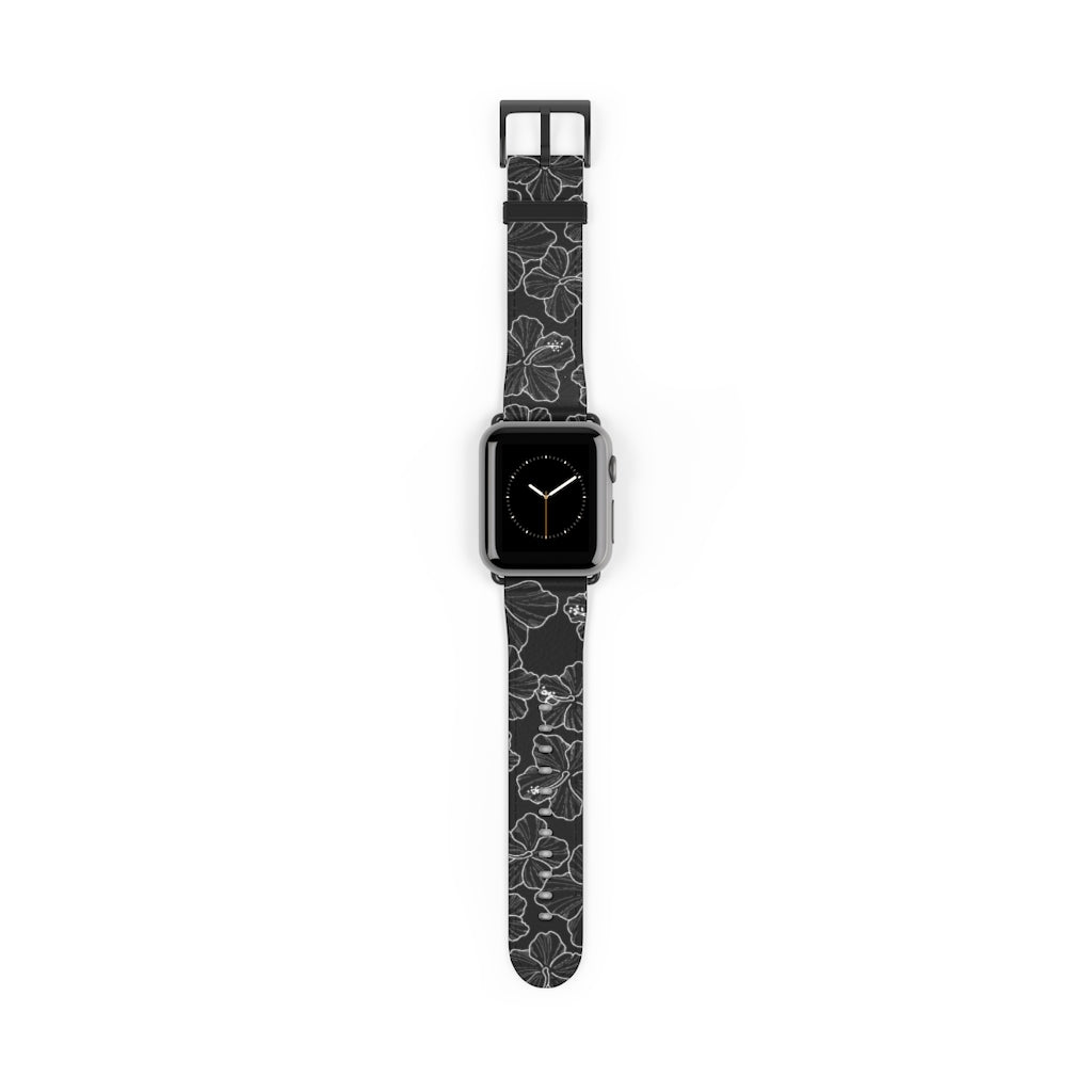 Hibiscus - 'Ele'ele - Apple Watch Band - LEIOHU DESIGNS