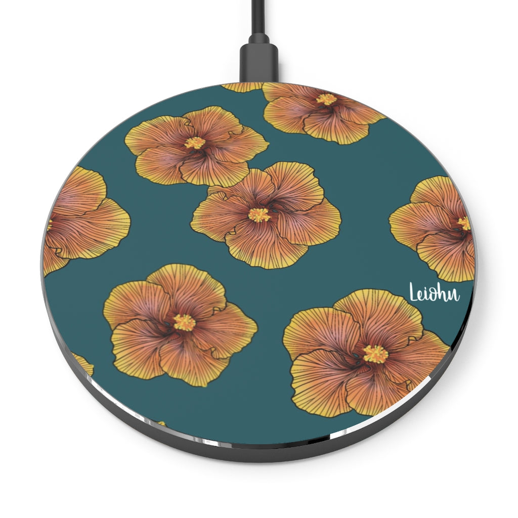 Sunrise Hibiscus - Wireless Charger - LEIOHU DESIGNS