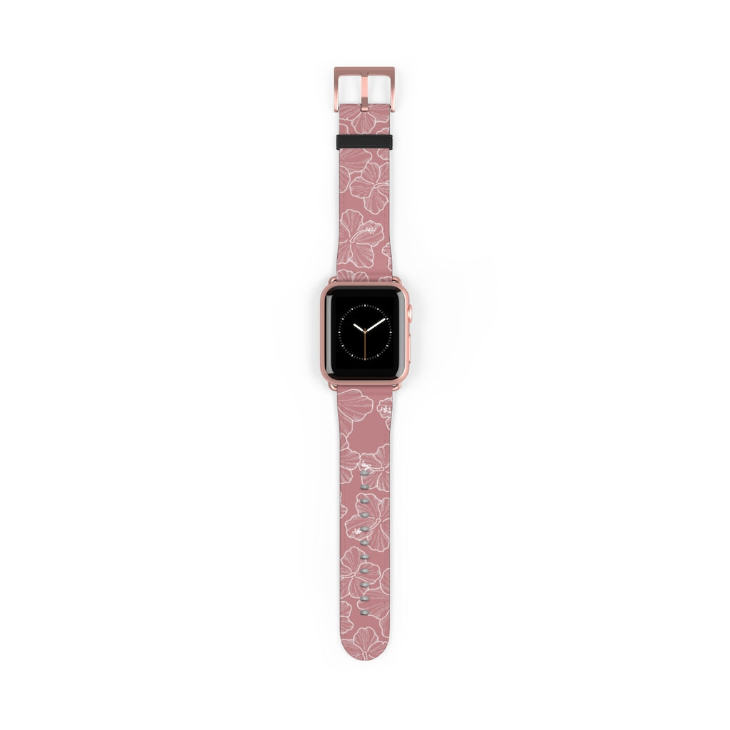 Hibiscus Mauve Apple Watch Band LEIOHU DESIGNS