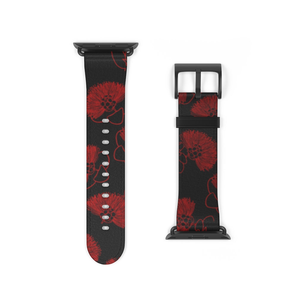 Ohia Lehua - Eleele - Apple Watch Band - LEIOHU DESIGNS