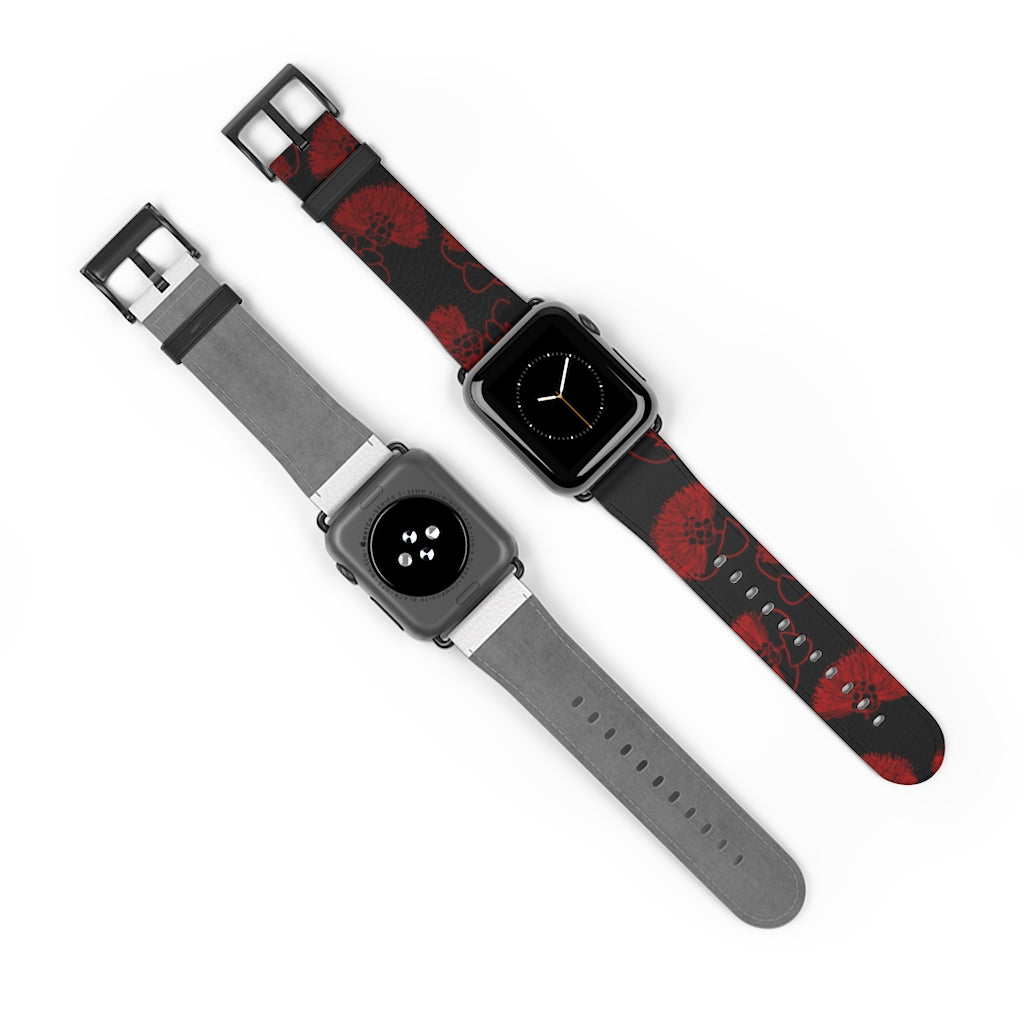 Ohia Lehua - Eleele - Apple Watch Band - LEIOHU DESIGNS