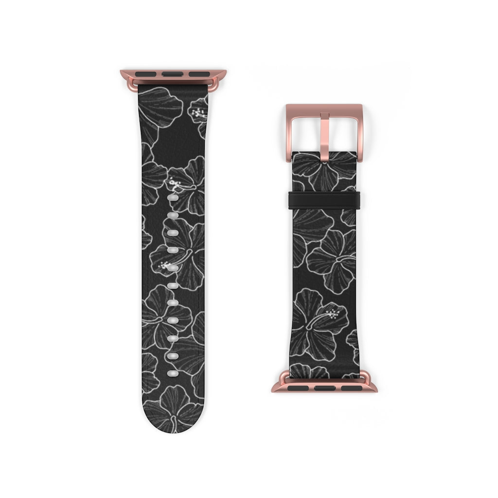 Hibiscus - 'Ele'ele - Apple Watch Band - LEIOHU DESIGNS