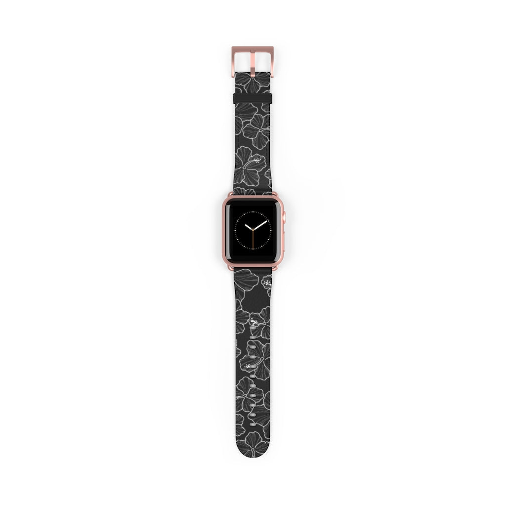 Hibiscus - 'Ele'ele - Apple Watch Band - LEIOHU DESIGNS