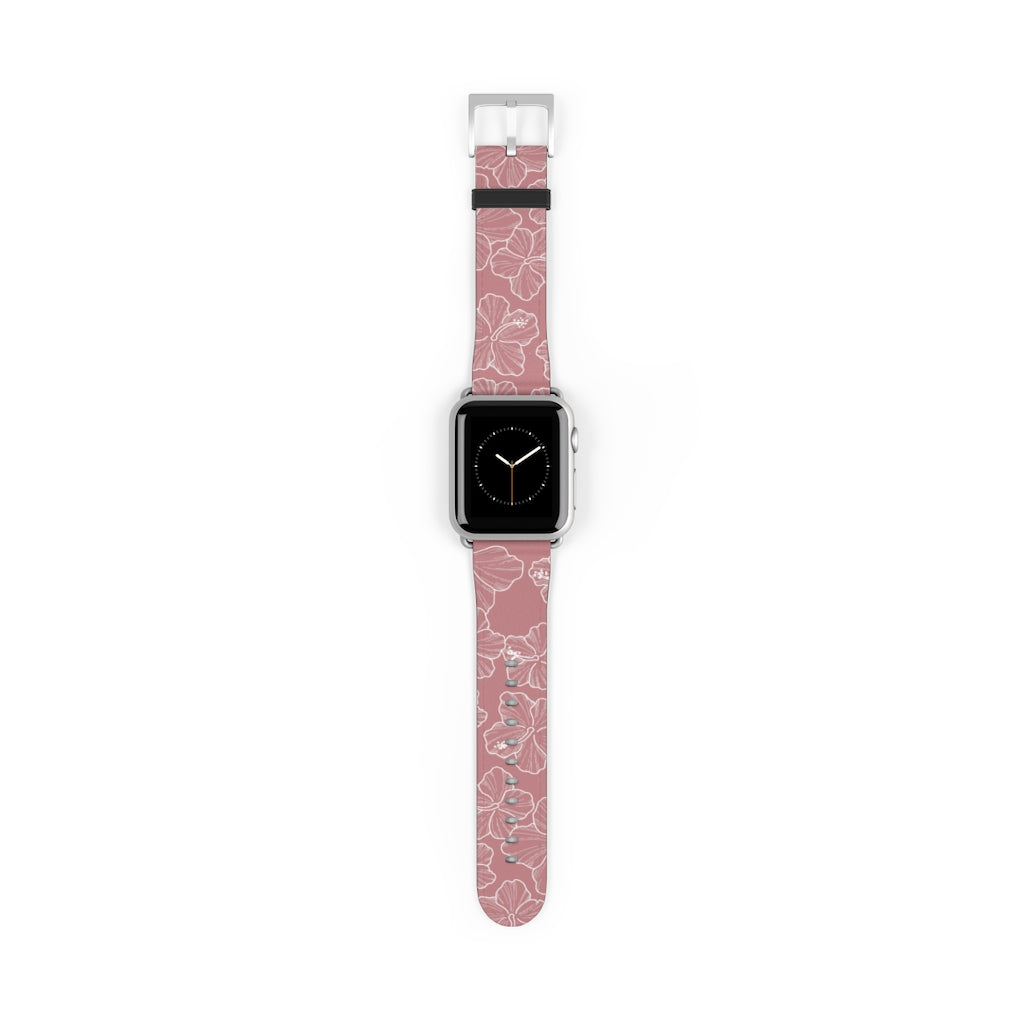 Hibiscus - Mauve - Apple Watch Band - LEIOHU DESIGNS