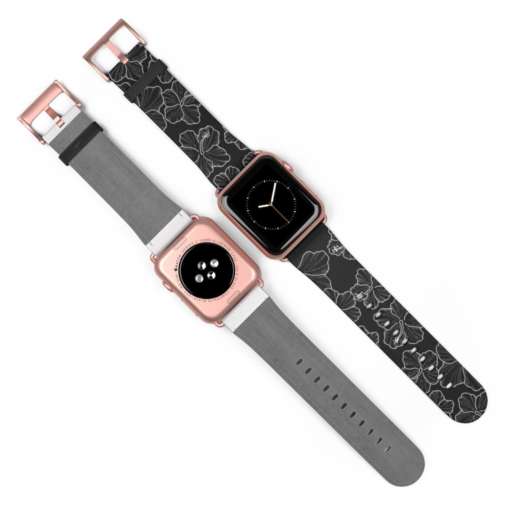 Hibiscus - 'Ele'ele - Apple Watch Band - LEIOHU DESIGNS