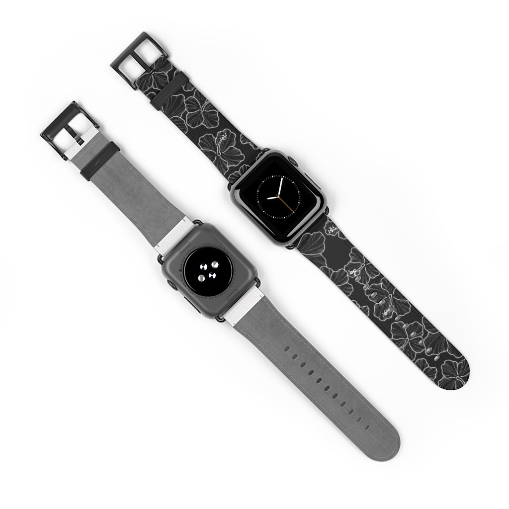 Hibiscus - 'Ele'ele - Apple Watch Band - LEIOHU DESIGNS