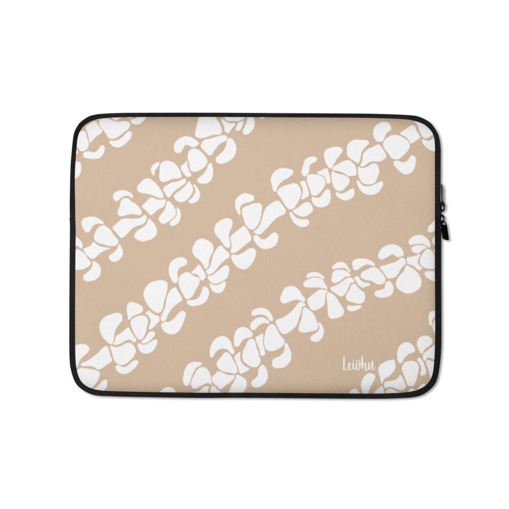 Puakenikeni Tan - Laptop Sleeve - LEIOHU DESIGNS