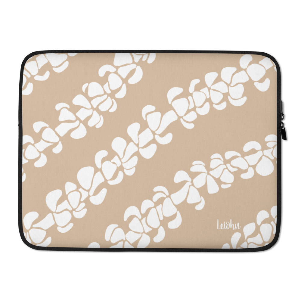 Puakenikeni Tan - Laptop Sleeve - LEIOHU DESIGNS