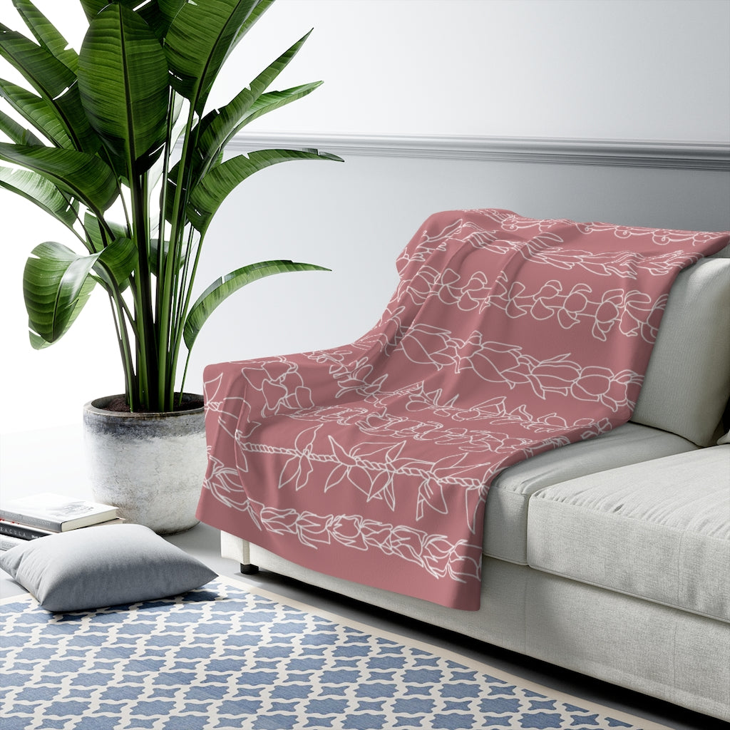 Na Lei - Sherpa Fleece Blanket - LEIOHU DESIGNS